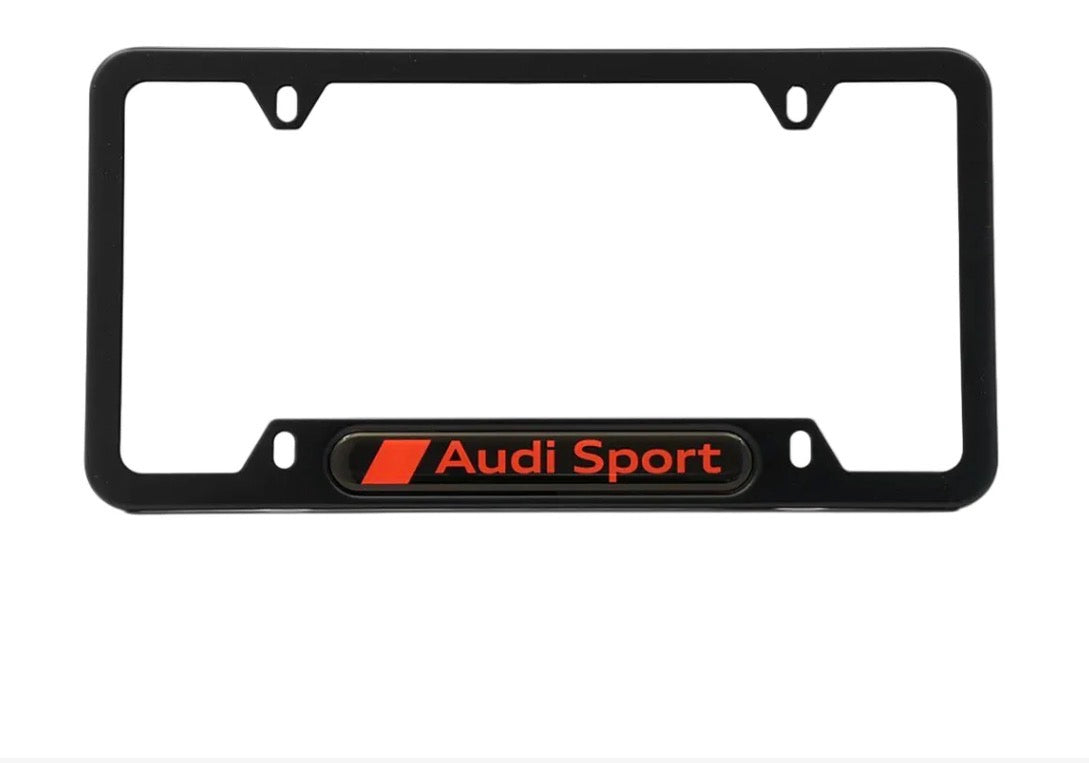 Audi Sport License Plate Frame - Black Powder Coat