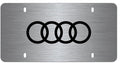 Laser-etched Audi Rings Vanity Plate