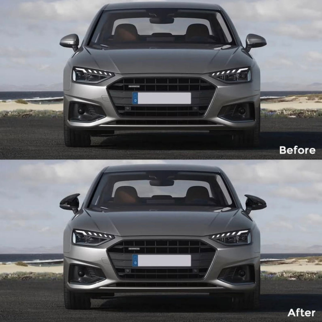 Carbon Fiber Mirror Caps for Audi A4 S4 RS4 A5 S5 RS5 2016-2024(With Lane Assist)