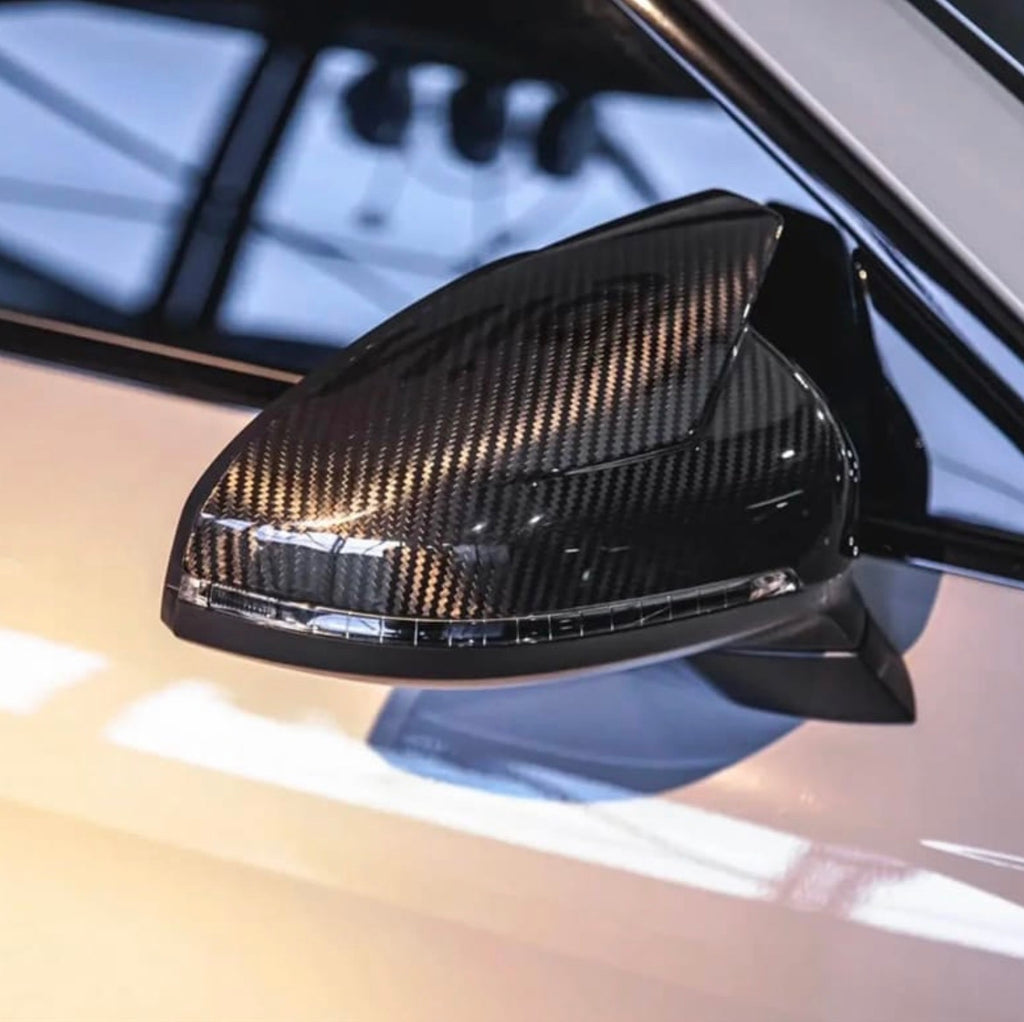 Carbon Fiber Mirror Caps for Audi A4 S4 RS4 A5 S5 RS5 2016-2024(With Lane Assist)