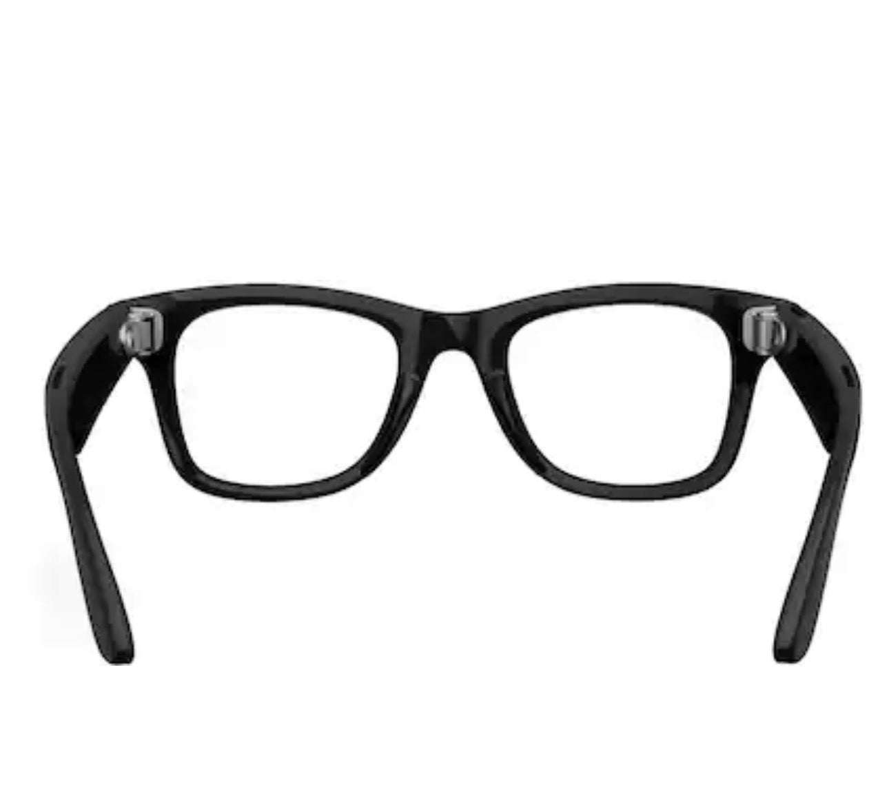 Ray-Ban Meta - Wayfarer Large glasses with Meta AI, Audio, Photo, Video Compatability - Clear Lenses - Shiny Black