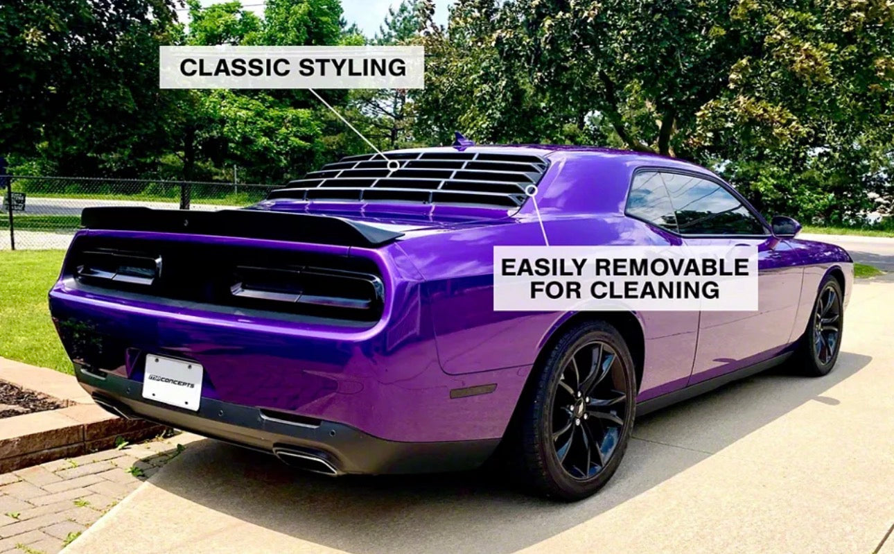 08-23 Dodge Challenger Rear Window Louvers (Matte Black)