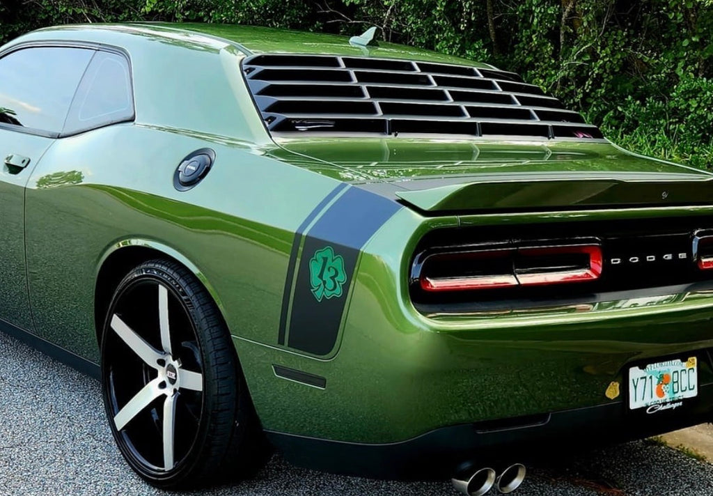 08-23 Dodge Challenger Rear Window Louvers (Matte Black)