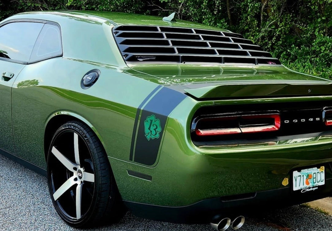 08-23 Dodge Challenger Rear Window Louvers (Matte Black)