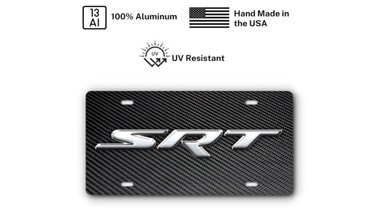 Dodge SRT Carbon Fiber Front Vanity License Plate
