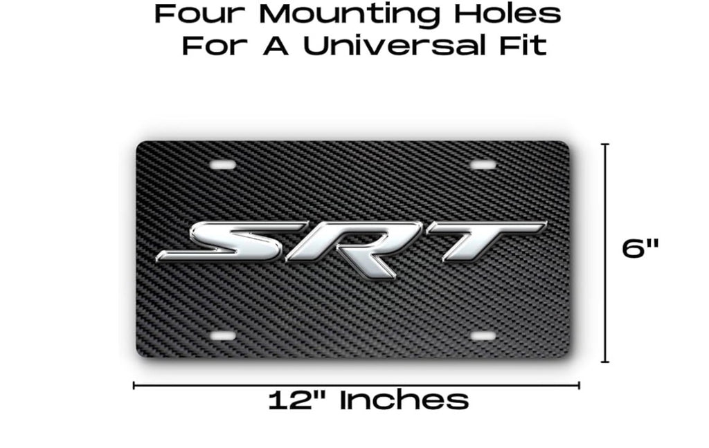 Dodge SRT Carbon Fiber Front Vanity License Plate