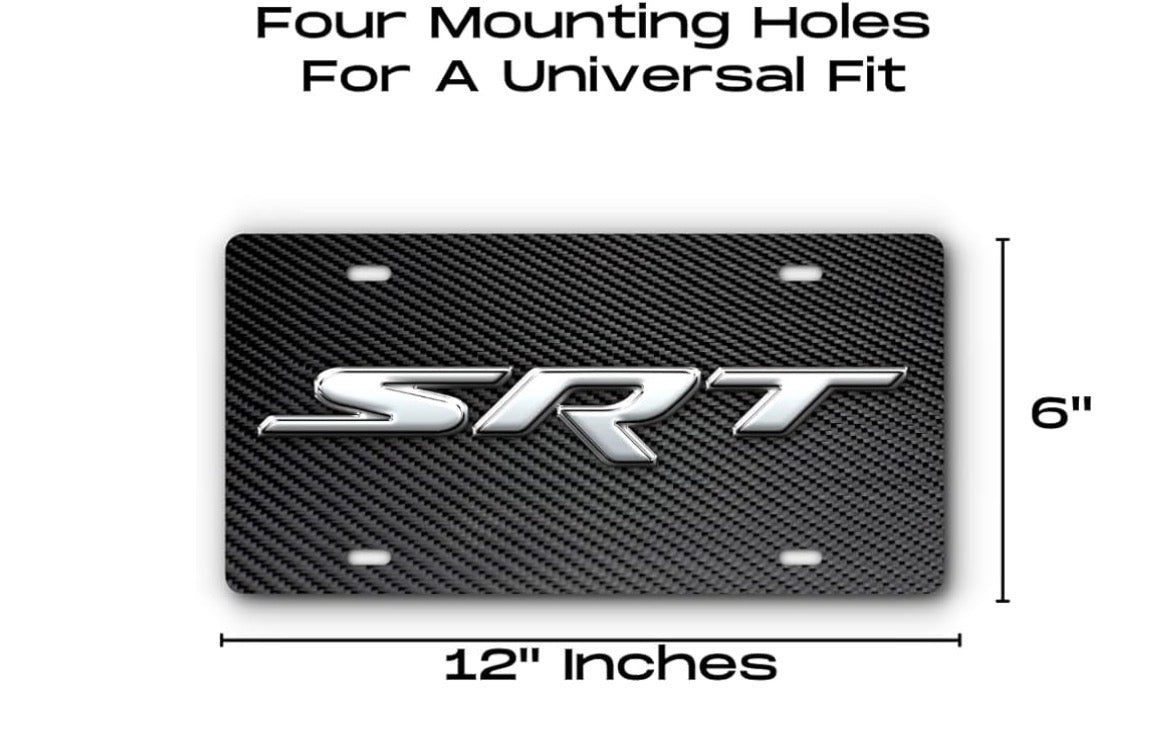 Dodge SRT Carbon Fiber Front Vanity License Plate