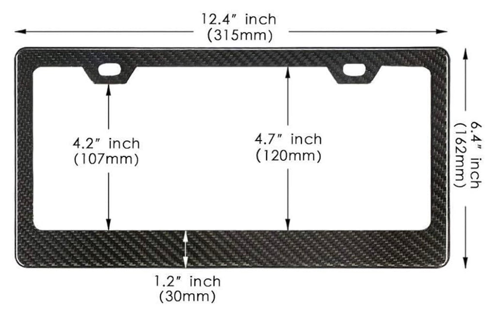 Carbon Fiber License Plate Frame