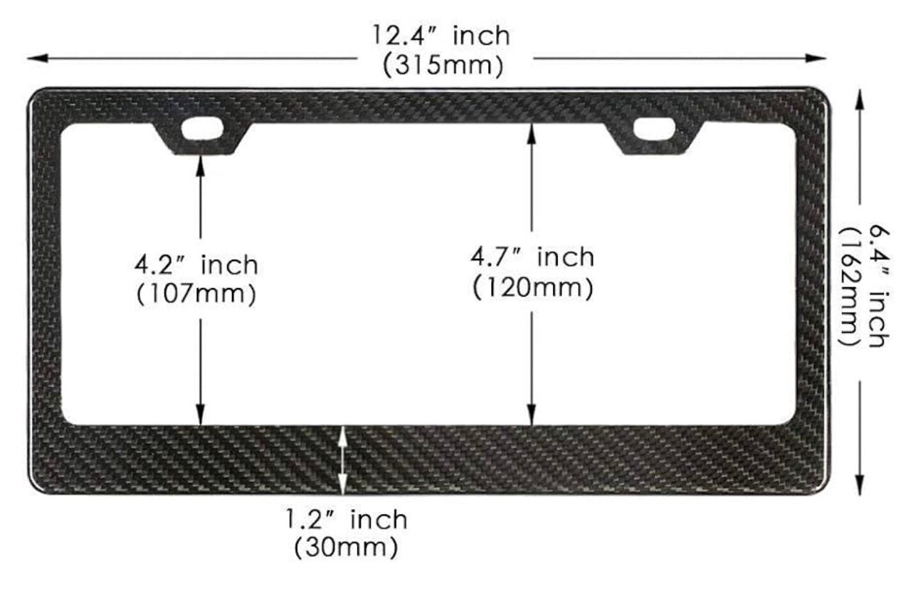 Carbon Fiber License Plate Frame