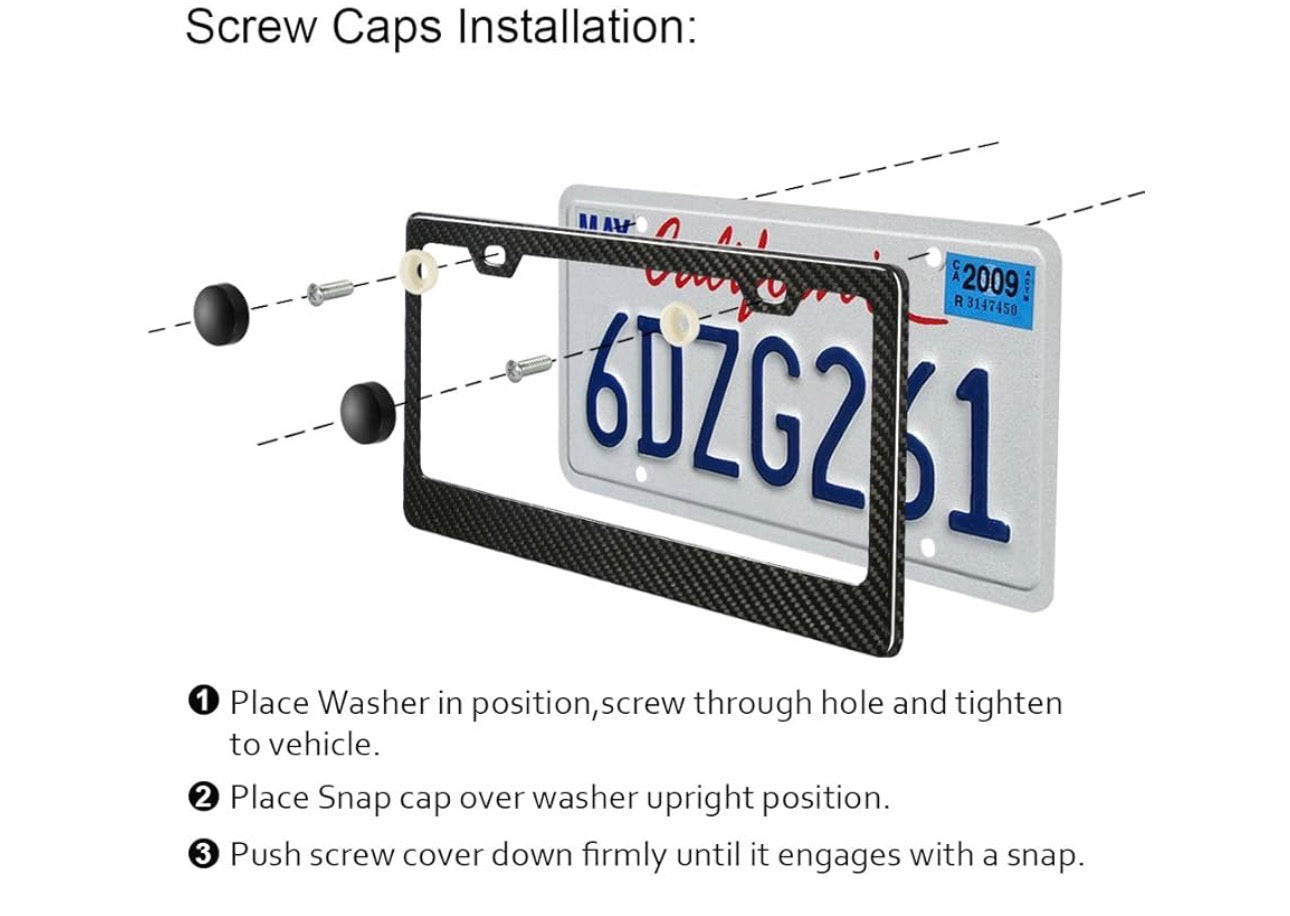 Carbon Fiber License Plate Frame